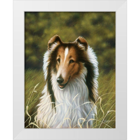 Js89-A White Modern Wood Framed Art Print by Silver, John
