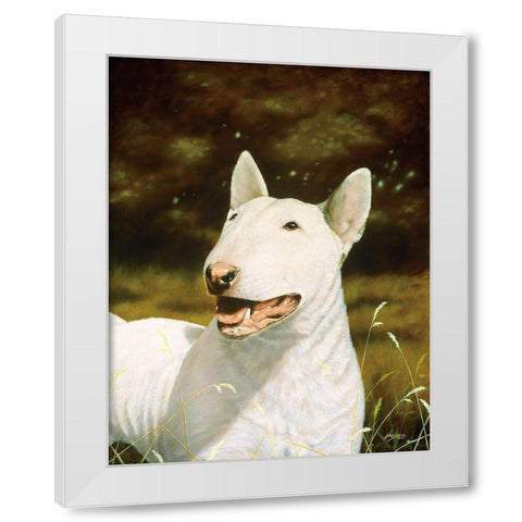 Js109-B White Modern Wood Framed Art Print by Silver, John
