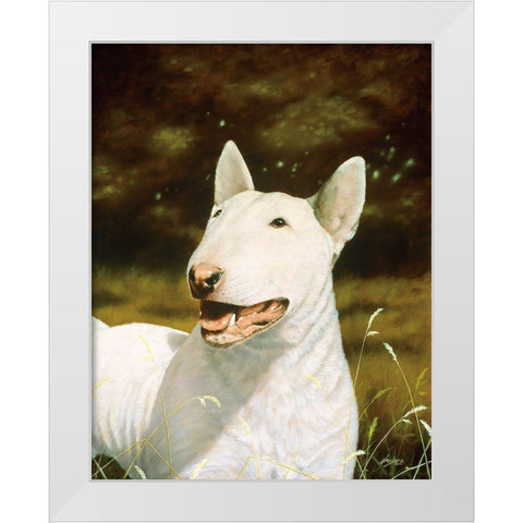 Js109-B White Modern Wood Framed Art Print by Silver, John
