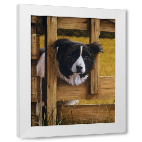 Jsm1-B White Modern Wood Framed Art Print by Silver, John