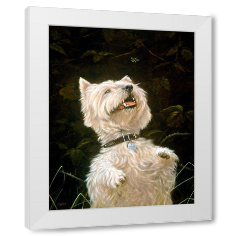 Js108-A White Modern Wood Framed Art Print by Silver, John