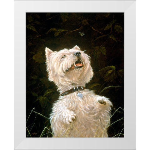 Js108-A White Modern Wood Framed Art Print by Silver, John