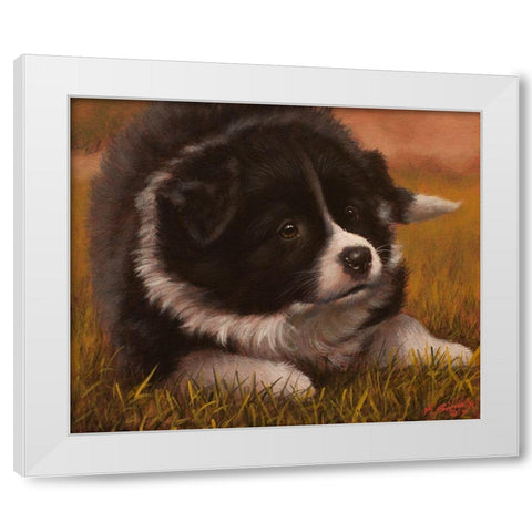 347 White Modern Wood Framed Art Print by Silver, John