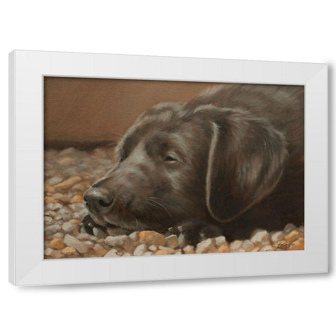 554a White Modern Wood Framed Art Print by Silver, John