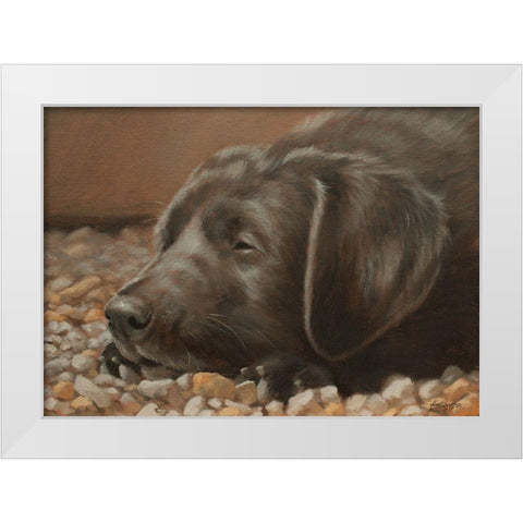 554a White Modern Wood Framed Art Print by Silver, John