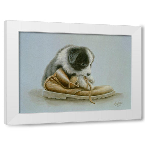 Jsm4-A White Modern Wood Framed Art Print by Silver, John