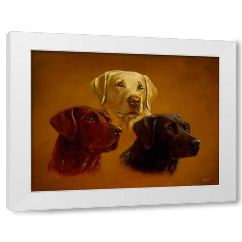Faith-Hope-Charity White Modern Wood Framed Art Print by Silver, John