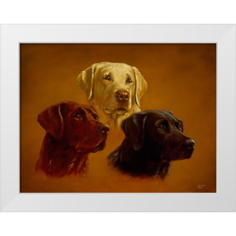 Faith-Hope-Charity White Modern Wood Framed Art Print by Silver, John