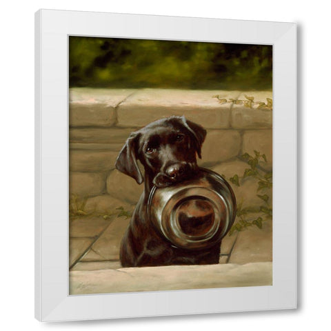 Supper Time White Modern Wood Framed Art Print by Silver, John