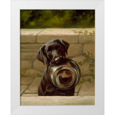 Supper Time White Modern Wood Framed Art Print by Silver, John