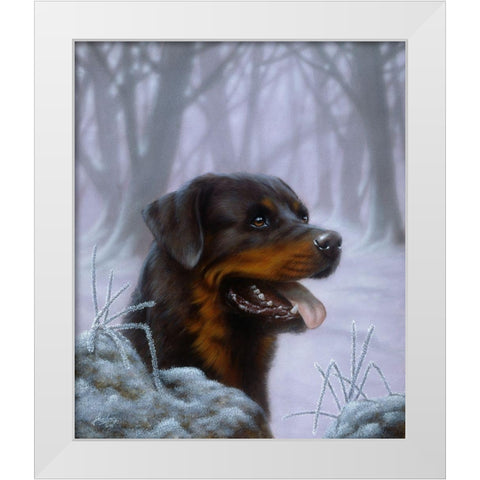 98-A White Modern Wood Framed Art Print by Silver, John