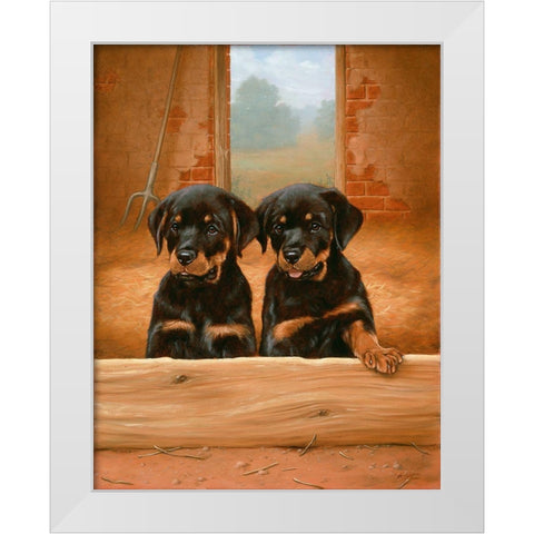 Jsm22- B White Modern Wood Framed Art Print by Silver, John