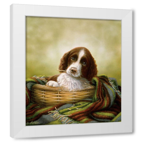 20-B White Modern Wood Framed Art Print by Silver, John