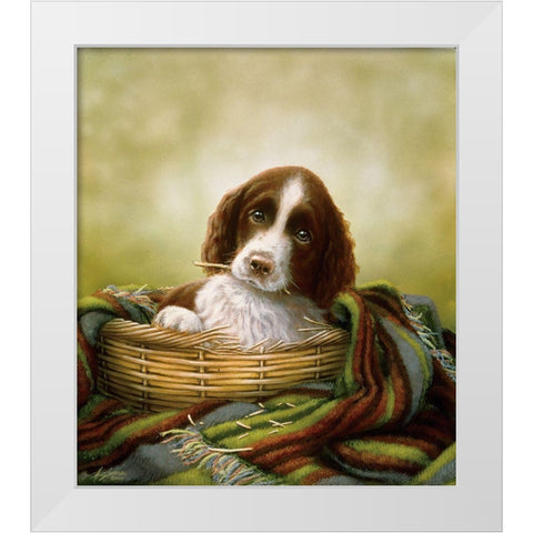 20-B White Modern Wood Framed Art Print by Silver, John