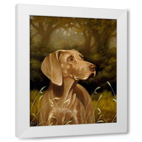 Js110-A White Modern Wood Framed Art Print by Silver, John