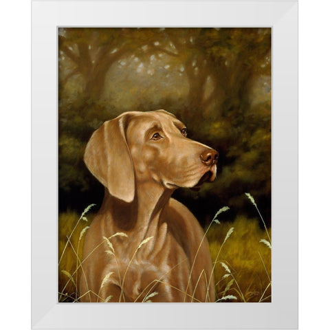 Js110-A White Modern Wood Framed Art Print by Silver, John