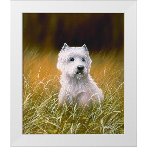 Js79-A White Modern Wood Framed Art Print by Silver, John