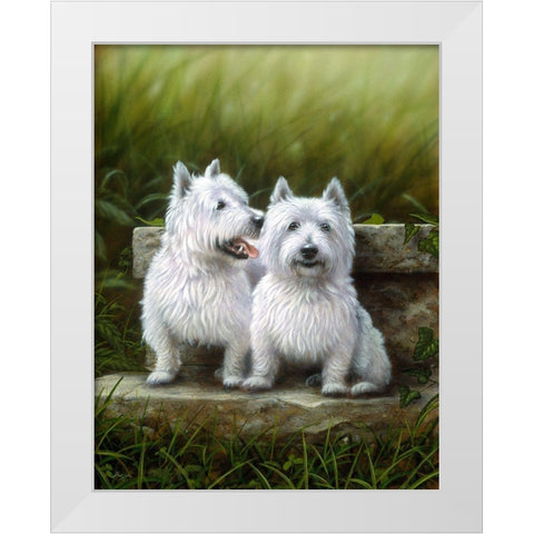 Js92-A White Modern Wood Framed Art Print by Silver, John