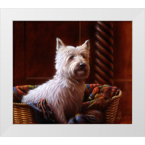 Js104-B White Modern Wood Framed Art Print by Silver, John