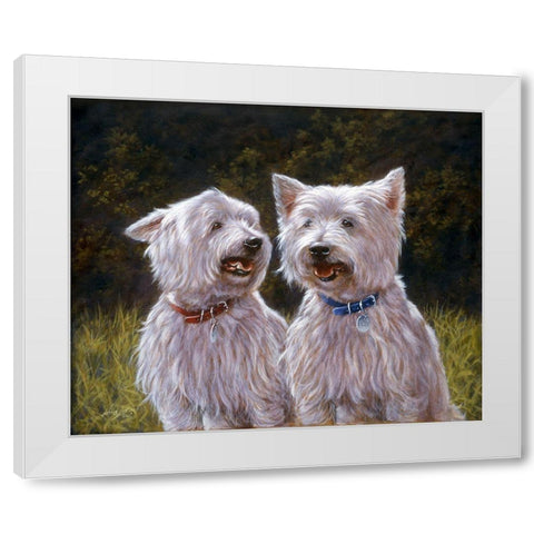 Js120-C White Modern Wood Framed Art Print by Silver, John