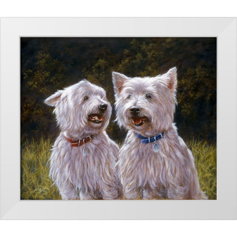 Js120-C White Modern Wood Framed Art Print by Silver, John