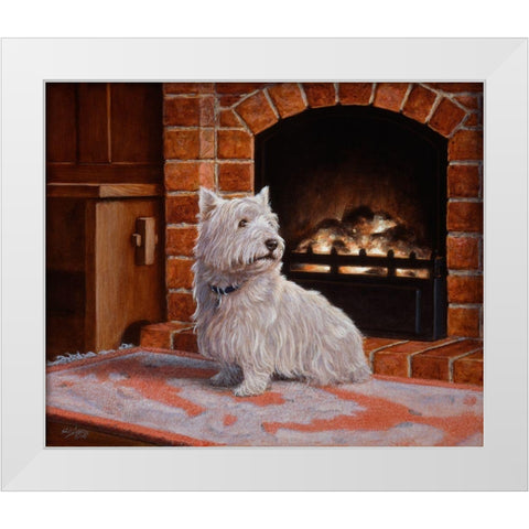 Js129-B White Modern Wood Framed Art Print by Silver, John