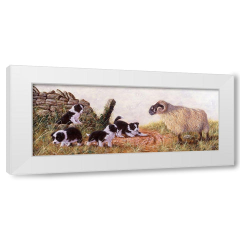 Js66-A White Modern Wood Framed Art Print by Silver, John