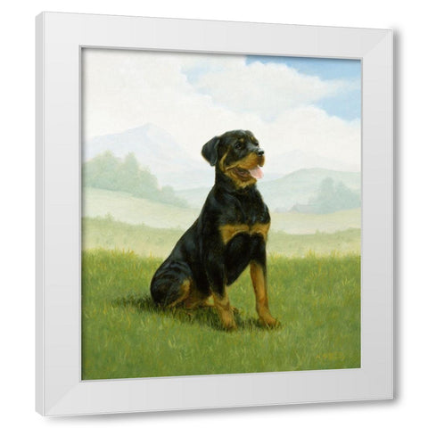 Jsm34-B White Modern Wood Framed Art Print by Silver, John
