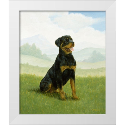 Jsm34-B White Modern Wood Framed Art Print by Silver, John