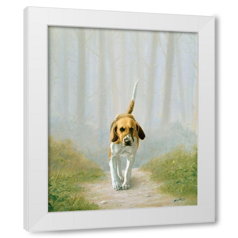 Jsm37-B White Modern Wood Framed Art Print by Silver, John