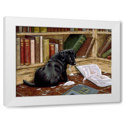 Js7-B White Modern Wood Framed Art Print by Silver, John