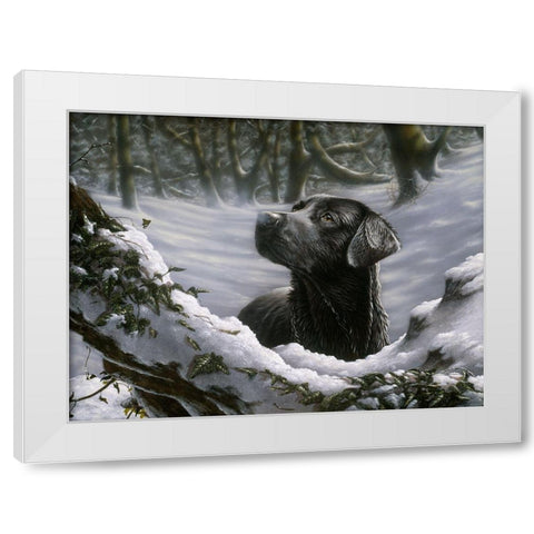 Js26-A - Broken Silence White Modern Wood Framed Art Print by Silver, John