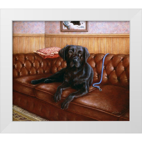 Js33-B White Modern Wood Framed Art Print by Silver, John