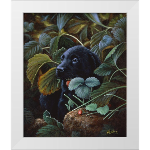 Js35-C White Modern Wood Framed Art Print by Silver, John