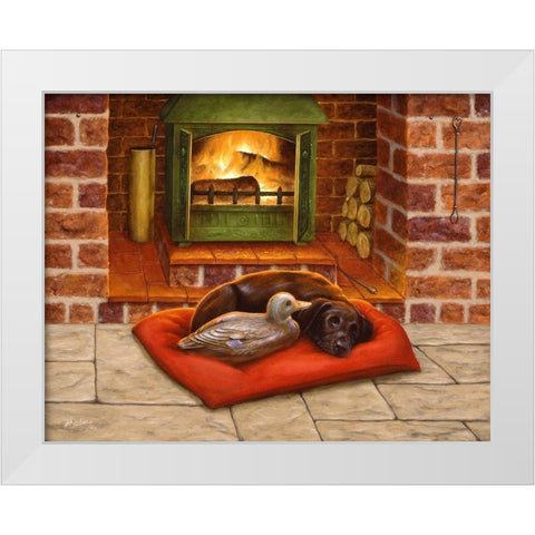 Js40-C White Modern Wood Framed Art Print by Silver, John