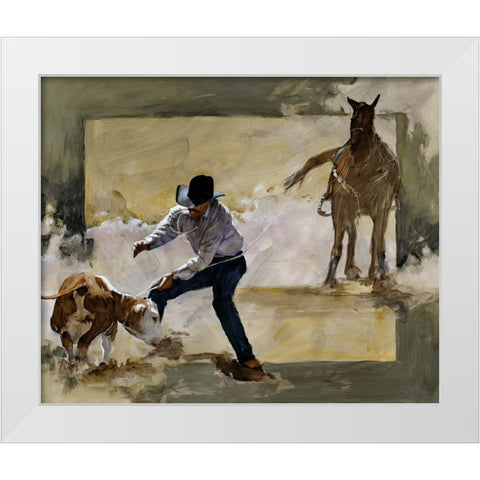Gotcha! White Modern Wood Framed Art Print by Knauf, J.E.
