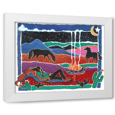 Cowboy Dreams White Modern Wood Framed Art Print by Bryant, Kristin