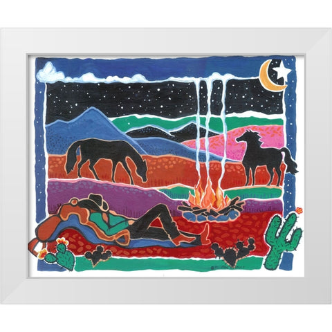 Cowboy Dreams White Modern Wood Framed Art Print by Bryant, Kristin