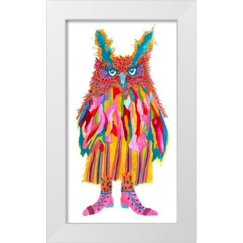 Olivia White Modern Wood Framed Art Print by Kwerki Studios