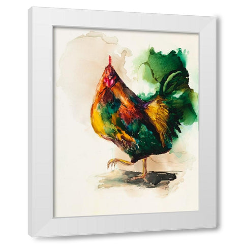 None of Your Business Why Im Crossing the Road White Modern Wood Framed Art Print by Art by Leslie Franklin