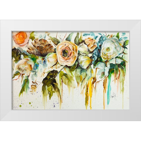 Zen Garden White Modern Wood Framed Art Print by Art by Leslie Franklin
