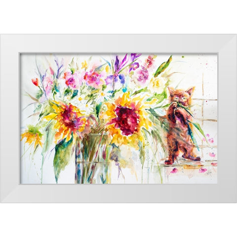 Almost a Still Life White Modern Wood Framed Art Print by Art by Leslie Franklin