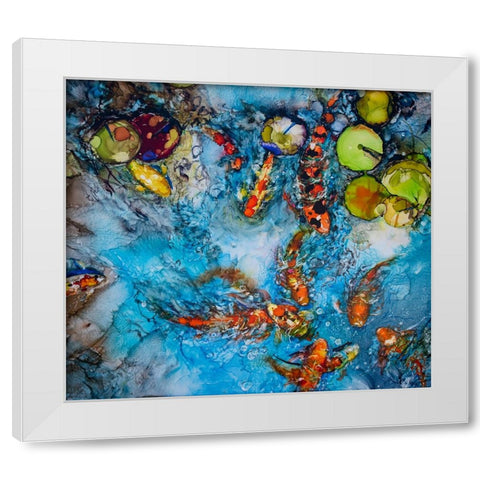 Findango White Modern Wood Framed Art Print by Art by Leslie Franklin