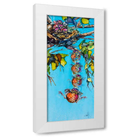 Oh Fine, Ill Go First White Modern Wood Framed Art Print by Art by Leslie Franklin
