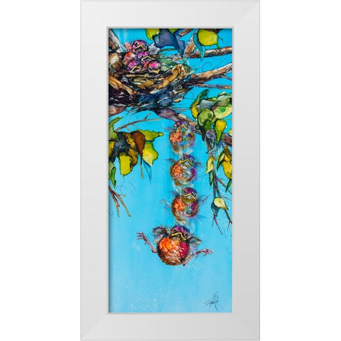 Oh Fine, Ill Go First White Modern Wood Framed Art Print by Art by Leslie Franklin