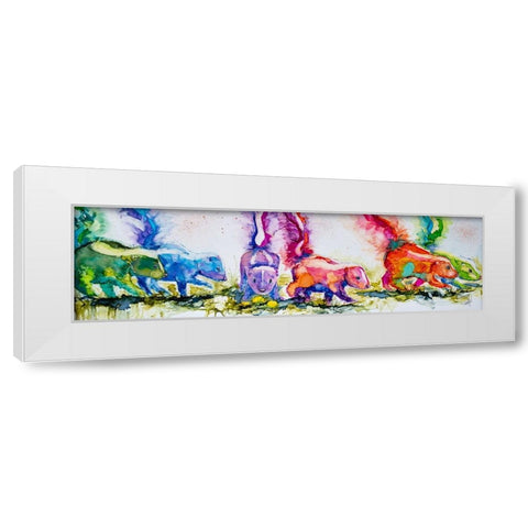 The Aromatherapists White Modern Wood Framed Art Print by Art by Leslie Franklin