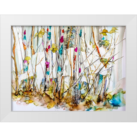 They Walk Among Us White Modern Wood Framed Art Print by Art by Leslie Franklin