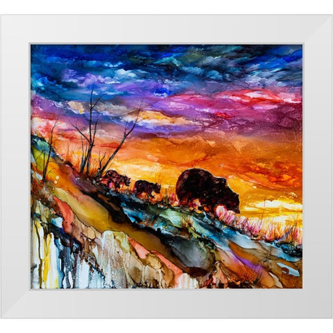 Child Bearing White Modern Wood Framed Art Print by Art by Leslie Franklin