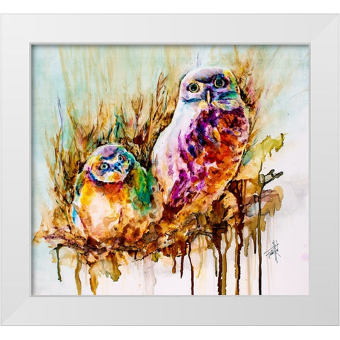 New in the Burrow White Modern Wood Framed Art Print by Art by Leslie Franklin