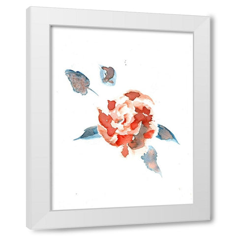 Color Trend flower White Modern Wood Framed Art Print by Art by Leslie Franklin
